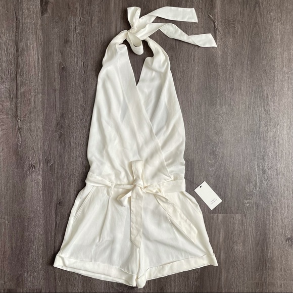 INTERMIX Pants - NEW Intermix Robert Rodríguez Ivory Halter Romper